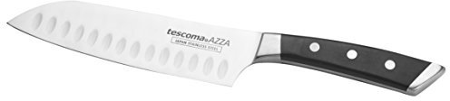Tescoma Azza Santoku Coltello Giapponese, Acciaio Inossidabile, Grigio/Nero, 14 cm
