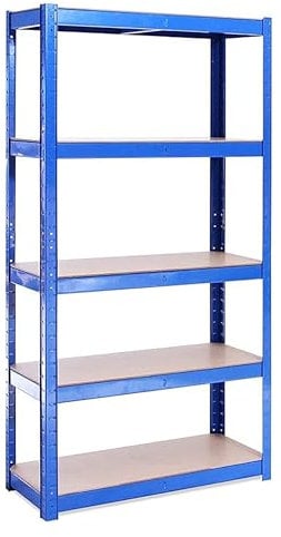 G-Rack 0022 Scaffalatura, 5 Ripiani, 175 Kg a ripiano, Blu, 180 x 90 x 40 cm