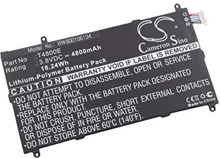 vhbw Akku 4800mAh (3.8V) kompatibel mit Tablet Pad Netbook Samsung Galaxy TabPRO 8.4 LTE-A Ersatz für Samsung T4800E.