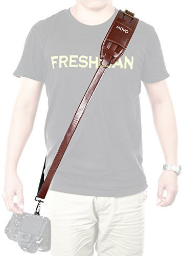 Movo MP-SS5 Vintage Rapid Camera Sling Strap with Quick Release Clip and Padded Shoulder Strap (Simulated Leather)