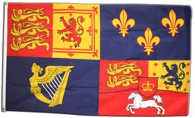 Flaggenfritze Fahne/Flagge Großbritannien Royal Banner 1714-1801 Haus Hannover + gratis Sticker