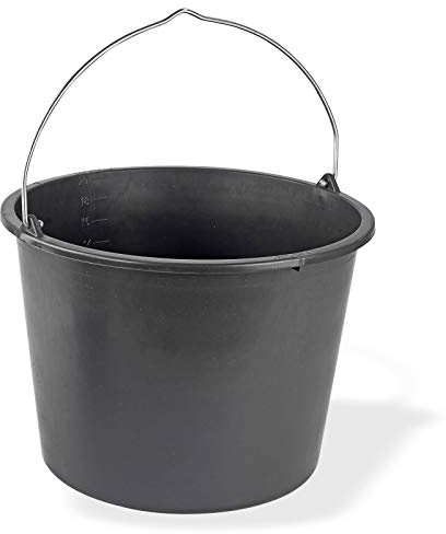 DEMA Baueimer 20 Liter – Mörteleimer, Kunststoffeimer, Eimer – stabil, langlebig, leicht – für Baustelle, Garten, Mörtel