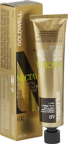 Goldwell Nectaya Permanente Haarfarbe, 6R Mahagoni Brilliant, 60 ml