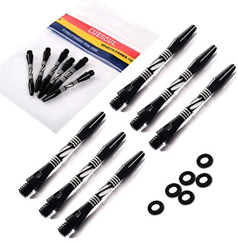 CUESOUL 2 Sets 2BA Medium Aluminum Dartpfeil Schäfte Dart Stem with O'rings (DS-008)