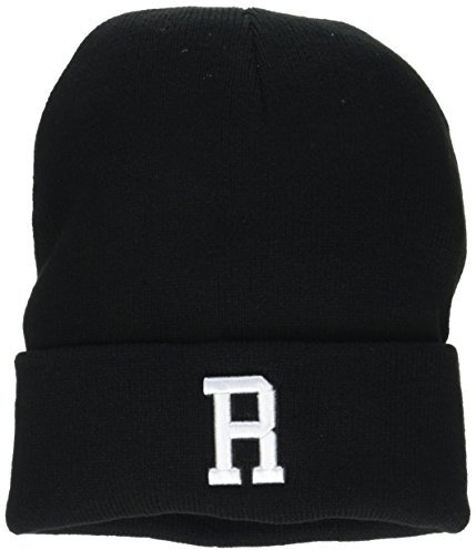 MSTRDS 10582-Letter Cuff Knit Beanie, R, one Size