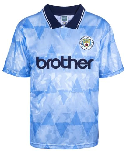 Score Draw Manchester City 1989 Retro Football Shirt