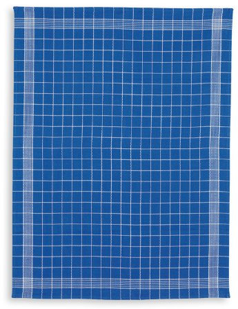KRACHT, Halbleinen Geschirrtuch Trockenperle vollbunt blau, 60x80