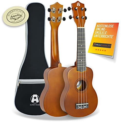 A-Star Rocket Series Soprano Ukulele With Bag - Natural