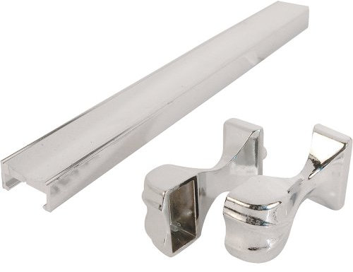 Toallero de barra para mampara de ducha y soporte, 32 cm, cromo