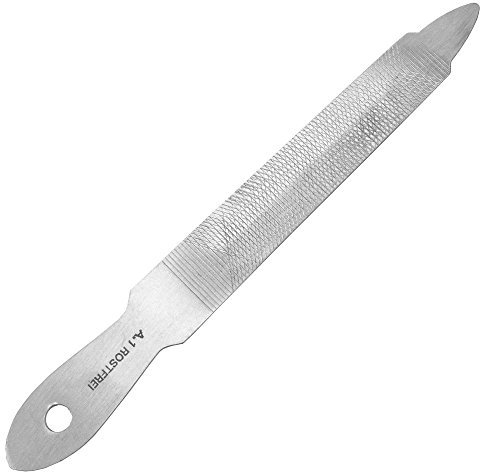 Lima de uñas de metal - Perfil hueco - Modelo fino - De un lado - Acero inoxidable