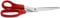 Fackelmann NIROSTA Schere für Linkshänder 21 cm PRAKTIKA, Mehrzweckschere mit Funktionsteil aus Edelstahl, Haushaltsschere mit ergonomischem Griff (Frabe: Rot/Silber), Menge: 1 Stück