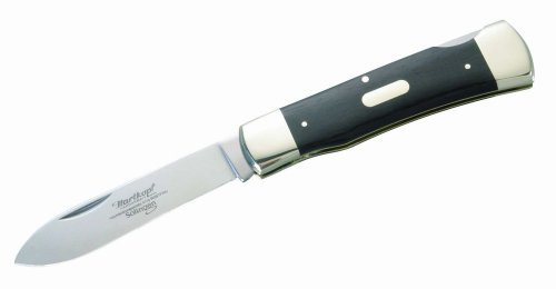 Hartkopf-Taschenmesser, 1.4110-Stahl, Ebenholz, Neusilberbacken, 324211