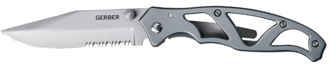 Gerber Paraframe II SE Einhandmesser, 8,8 cm lange Klinge, Silber