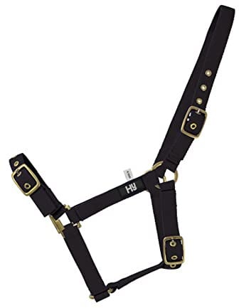 Hy Holly Fully Adjustable Headcollar(Black, Pony)