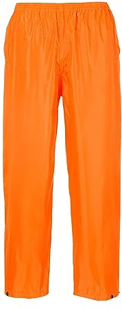Portwest S441 Pantalon de Pluie Homme Ouvertures D'accès Latérales Léger | Orange, 3XL, EN 343 Classe 3:1, UPF 50+, Coutures Étanches, Coupe Ample, Ceinture Élastiquée, Résistant à L'eau
