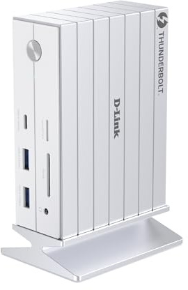 D-Link DUF-E01 14-in-1 Thunderbolt 4 Dockingstation - 8K Triple Display, 40 Gbit/s, 60 W PD Laden, HDMI 2.1, DP 1.4, Gigabit LAN, SD/microSD, Audiobuchse, USB-C & A Anschlüsse - für Mac, Windows