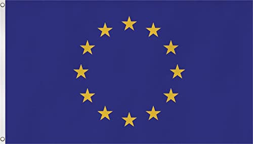 Fahne mit Messingösen 90 x 150, 150 x 250 oder 300 x 500 cm wählbar Farbe Europa Größe 150 x 250