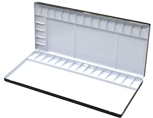 Color Around - Paleta de aluminio para acuarelas, negro, 35 Well(13.78x5.91x0.87)