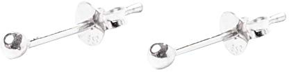 81stgeneration 2mm Große Ohrstecker aus Sterlingsilber mit Kugeln für Damen | Schlichte Kleine Ohrstecker aus 925er Silber mit Runden Perlen | Essenzieller Minimalistischer Schmuck