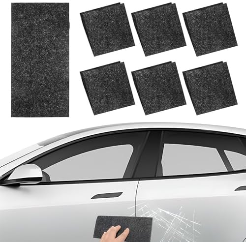 Nano Sparkle Tuch Auto Kratzer,THETAG 6 Stück Nano Kratzerentferner Tücher Kratzer Entferner Nano Sparkle Tuch Original,Magic Car Scratch Remover,Einfache Reparatur von Lackkratzern und Wasserflecken