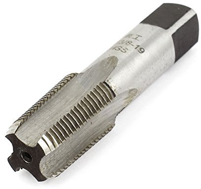 sourcingmap Taraud ZG 3/8-19 BSP 55 Degré 4 Cannelures HSS Filetage Bouchon Longueur 70mm