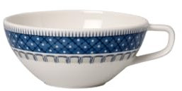 Villeroy & Boch Casale Blu Tasse à thé, 240 ml, Porcelaine Premium, Blanc/Bleu