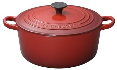 Le Creuset Classic Cast Iron Round Casserole, 22 cm - Cerise