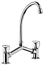 mélangeur 2 trous lavabo entraxe variable de 100 à 240 mm réf : d2558et - delabie d2558