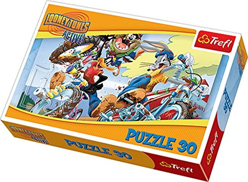 Trefl 18169 - Puzzle, Warner Looney Tunes, Fahrrad rennen, 30 Teile