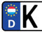 2x Kennzeichen Aufkleber LUXEMBURG Nummernschild Sticker (ca.2 cm)