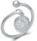 Unendlich U Hohle Kugel 925 Sterling Silber Verstellbare Band Ringe für Mädchen Damen, Ringgröße 58 mit Gabe Beutel