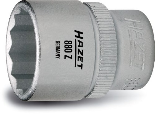 Hazet 880Z-22 Douille carré creux 10 mm/profil traction à 12 pans extérieurs Taille 22 longueur 34 mm