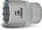 Hazet 82042000 - Vaso para llave vaso DIN3124 (3/8'', 22 mm, bihexagonal)