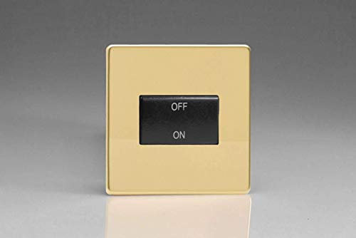 Varilight XDVFIBS Fan Isolator Switch Black Polished Brass
