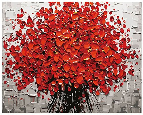 Eingerahmt 40x50cm Malen nach Zahlen, Blumenstrauß