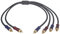 VKheroKV [Wv-rcato2/rcakite-05] Câble répartiteur audio stéréo RCA mâle vers double prise stéréo RCA mâle 1 entrée 2 sorties, prise plaquée or, fil de cuivre pur OFC 4N (50 cm)