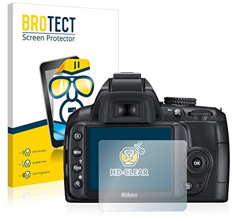 BROTECT (2 Stück Schutzfolie für Nikon D3000 Displayschutz Folie Made in Germany, Ultra-Klar