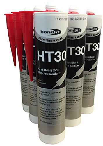 (PACK OF 2) RED HT30 High Temperature Heat Resistance Silicone Sealant