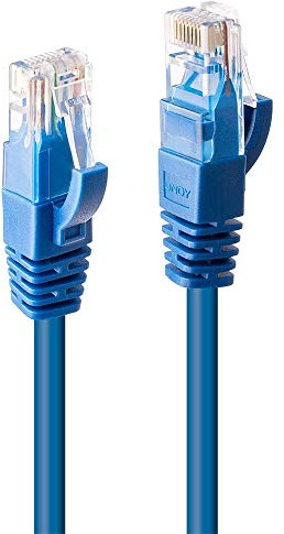 LINDY 48025 CAT6 U/UTP Snag Less Gigabit Network Cable - Blue, 30m
