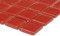 Mosaik Quadrat Crystal uni rot Glasmosaik Transluzent Transparent 3D Fliesenspiegel, Mosaikstein Format: 25x25x4 mm, Bogengröße: 327x302 mm, 1 Bogen/Matte
