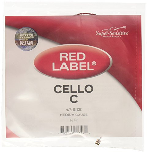 Super Sensitive Red Label 6147 Cello-C-Saite, 4/4