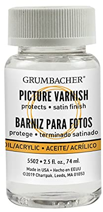 Grumbacher Picture Varnish for Oil & Acrylic Paintings 2-1/2 Oz. Jar, #550-2, 2.5 Fl Oz (Pack of 1)