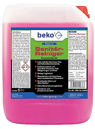 Beko TecLine Sanitärreiniger Konzentrat 5 Liter Kanister, 1 Stück, 299325000