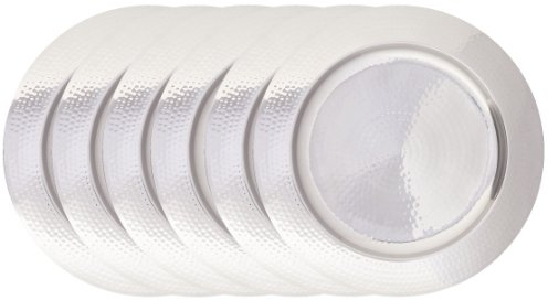 Old Dutch OS966 Set-6 13 in. Dia. Edelstahl geh-mmert Charger Plates