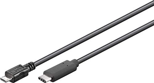 Goobay 67993 USB 2.0 Cable, USB-C Male to to Micro-B 2.0, Black, 1m Length