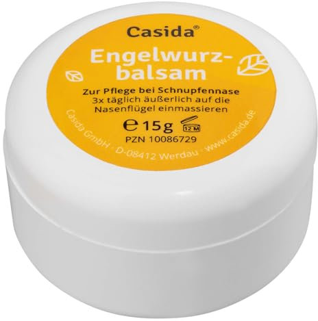 Casida® Engelwurzbalsam für Babys & Kinder - Pflegebalsam bei empfindlicher Schnupfennase - mit naturreinen Ölen, natürliche Inhaltsstoffe - 15g