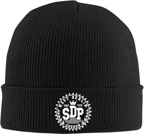 SIVMZFYQEL Klassische Baseballkappe Snapback Sonnenhut Warm Unisex SDP Band Gestrickte Mütze Herbst Winter Acryl Casual Lied Musik Für Männer Frauen Geschenke Geburtstagsgeschenk Männer Frau