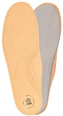 Kaps Orthotic Leather Insoles for Fallen Longitudinal Arch, Shoe Inserts For Flat Feet, For Men and Women, Vegetable Tanned Leather, Anatomi, 45-46 EUR / 11-12 UK / Men, Natural