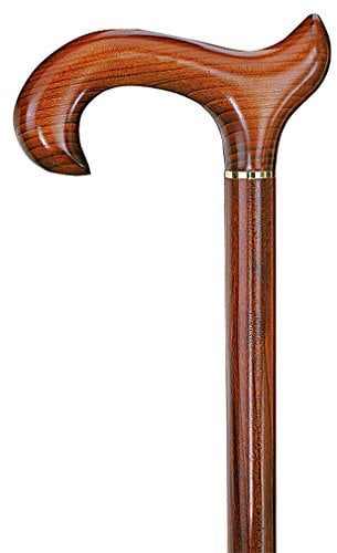 Gastrock Gehstock, exklusiver ergonomischer Derby-Griff aus echtem Kirschholz
