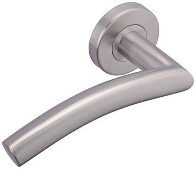 Vachette Poignée de Porte LC4 - Béquille sur Rosace Ronde Bec de Cane - pour Portes Épaisseur 30 à 48 mm - en Acier Inoxydable - Carré de 7 mm - Rosace Vendue Séparément - Garantie 2 Ans